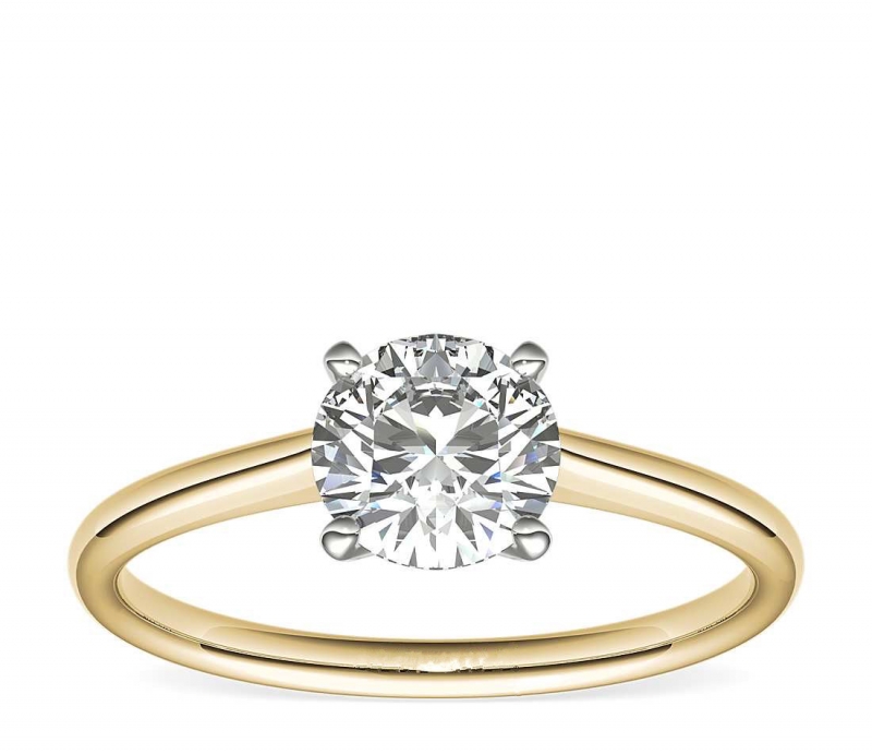 18K黃金訂婚戒指款式 (不包括主石)