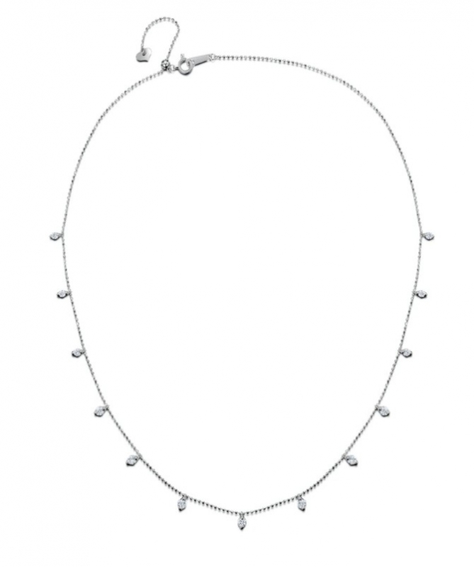 18K白金鑽石頸鍊