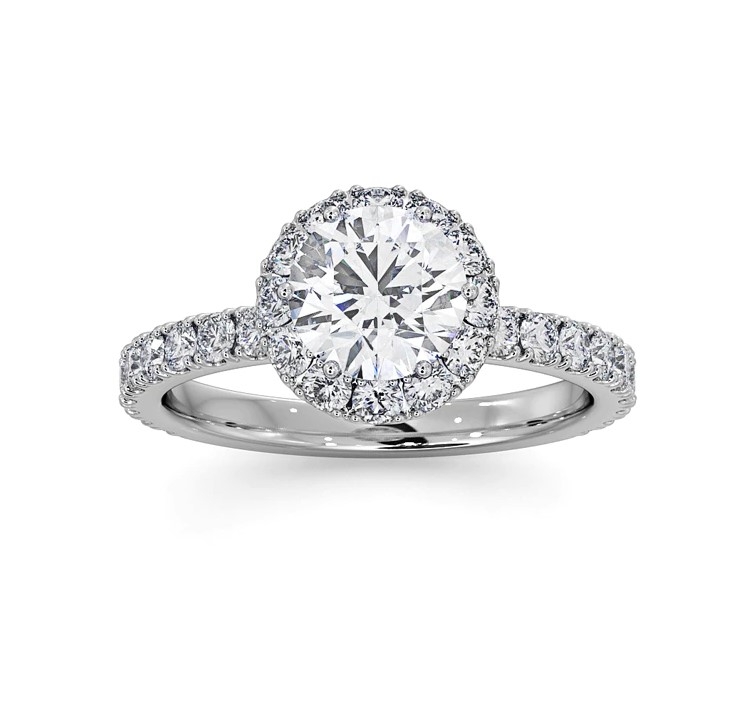 18k鑽石訂婚戒指