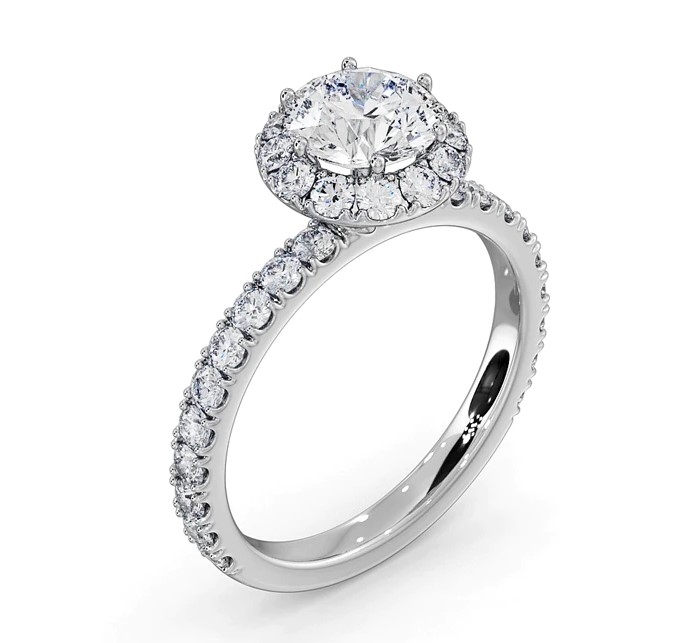 18k鑽石訂婚戒指