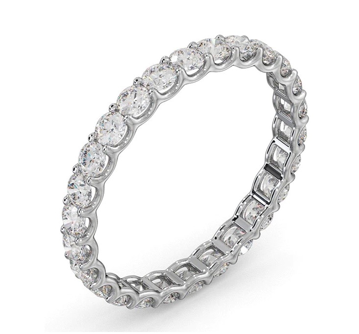 18K白金全渾身鑽石戒指