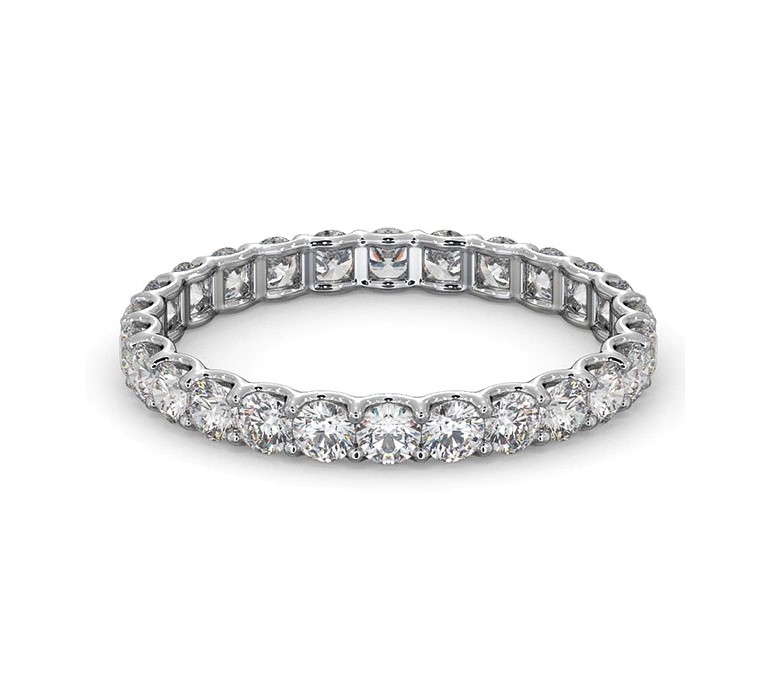 18K白金全渾身鑽石戒指