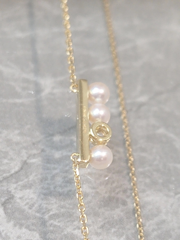 18K金鑽石Akoya珍珠頸鍊